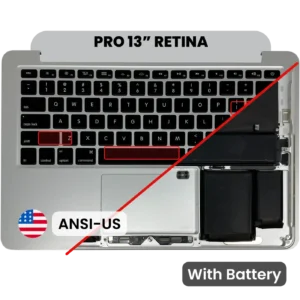 Top Case with Battery and Keyboard (ANSI US) For MacBook Pro 13" A1425 (2012-2013) (Used OEM Pull: Grade B/C)