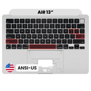 Top Case with Keyboard (ANSI US) For MacBook Air 13" A2681 (2022) (Used OEM Pull: Grade B) (Silver)