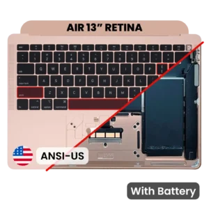 Top Case with Battery and Keyboard (ANSI US) For MacBook Air 13" A1932 (2018-2019) (Used OEM Pull: Grade A) (Rose Gold)