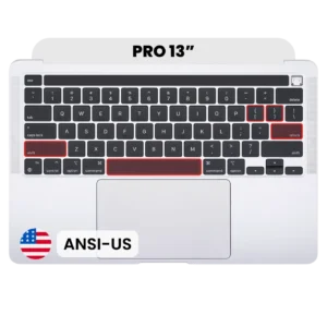 Top Case with Keyboard (ANSI US) and Trackpad For MacBook Pro 13" A2338 (2020) (Used OEM Pull: Grade B/C) (Silver)