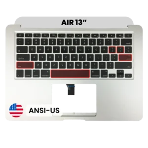 Top Case with Keyboard (ANSI US) and Microphone For MacBook Air 13" A1466 (2013-2017) (Used OEM Pull: Grade A)