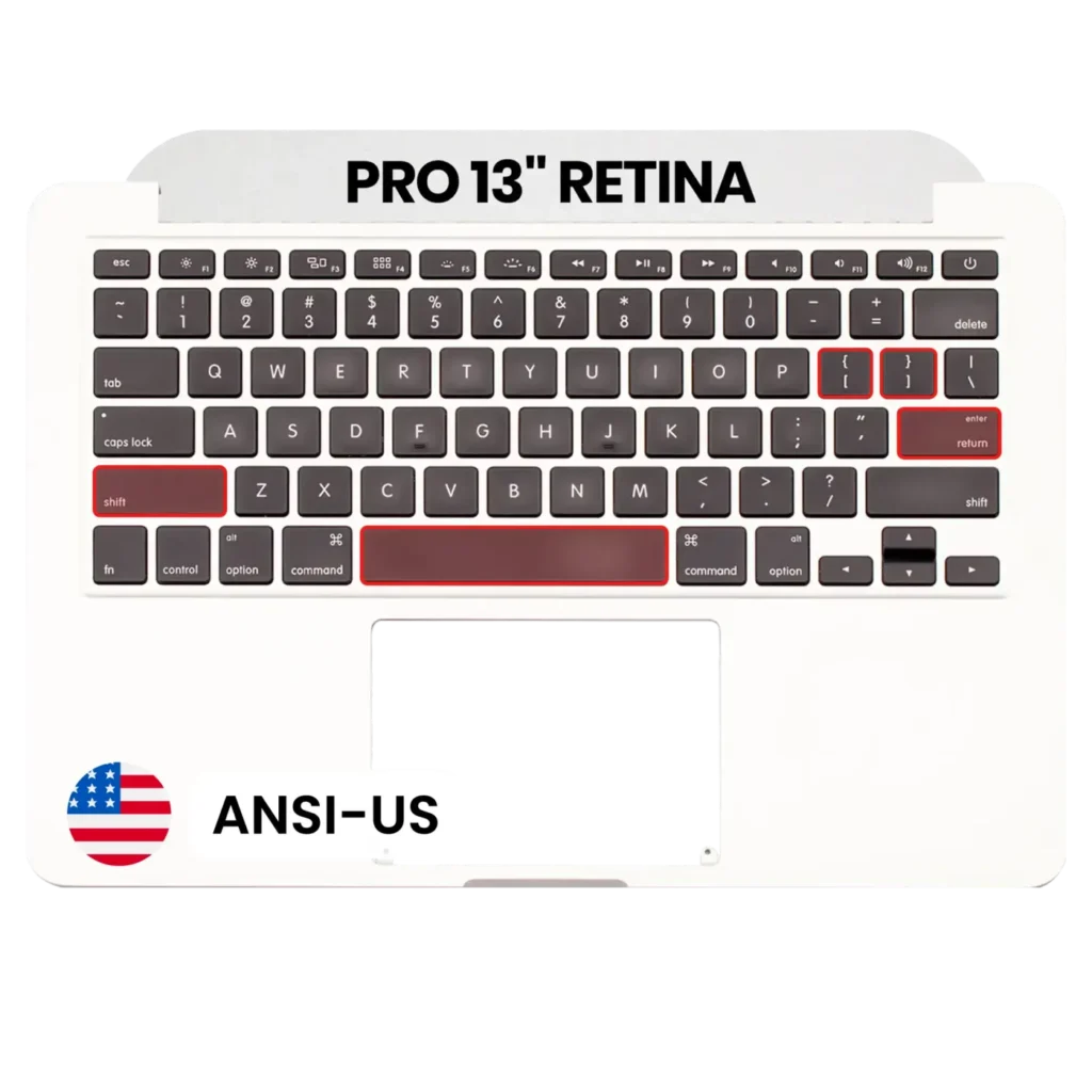 Top Case with Keyboard (ANSI US) For MacBook Pro 13" A1502 (2015) (OEM New)