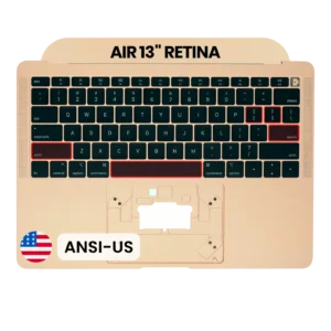 Top Case with Keyboard (ANSI US) For MacBook Air 13" A1932 (2018-2019) (OEM New) (Gold)