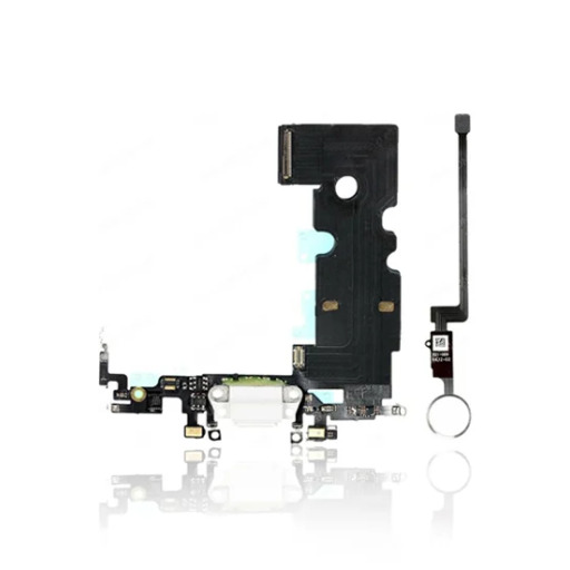 Home Button Solution With Charging Port For iPhone 8 Plus (Silver) (Version 2)