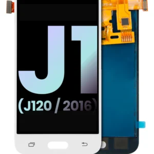 LCD Assembly Without Frame For Samsung Galaxy J1 (J120 / 2016) (White) (Service Pack)