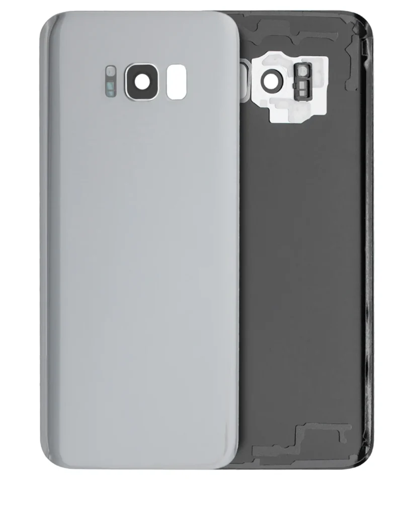 Back Cover Glass With Camera Lens For Samsung Galaxy S8 Plus (No Logo) (Aftermarket Plus) (Arctic Silver)