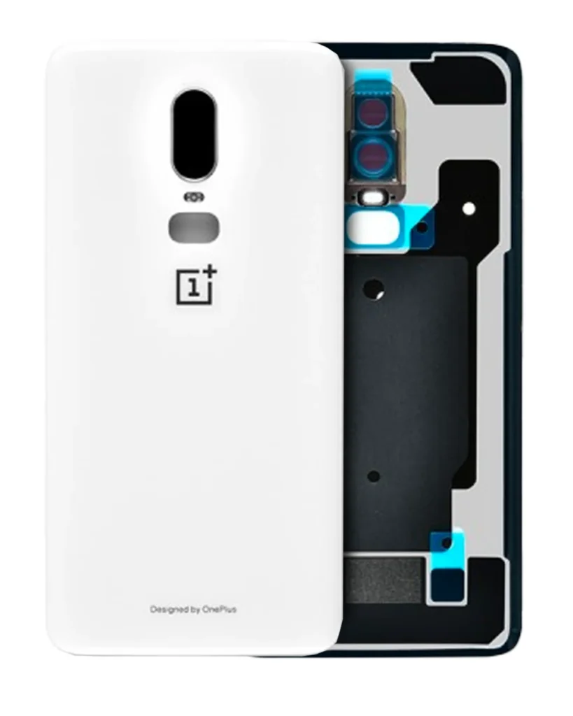 Back cover Glass For OnePlus 6 (A6000 / A6003) (Genuine OEM) (Silk White)