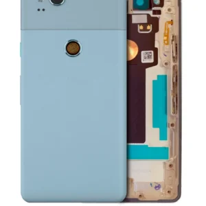 Back Housing W/ Small Components Pre-Installed For Google Pixel 2 (Used OEM Pull: Grade A) (Blue)
