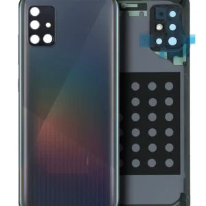Back Cover Glass With Camera Lens For Samsung Galaxy A51 5G (A516 / 2020) (Service Pack) (Prism Cube Black)