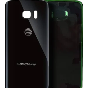 Back Cover Glass For Samsung Galaxy S7 Edge (Used OEM Pull: Grade A) (Black Onyx)