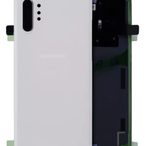 Back Cover Glass With Camera Lens For Samsung Galaxy Note 10 Plus / 5G (Service Pack) (Aura White)