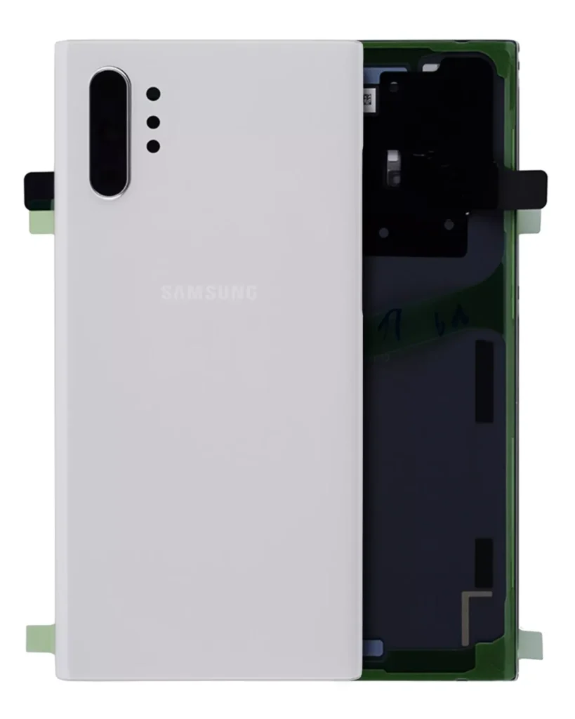 Back Cover Glass With Camera Lens For Samsung Galaxy Note 10 Plus / 5G (Service Pack) (Aura White)