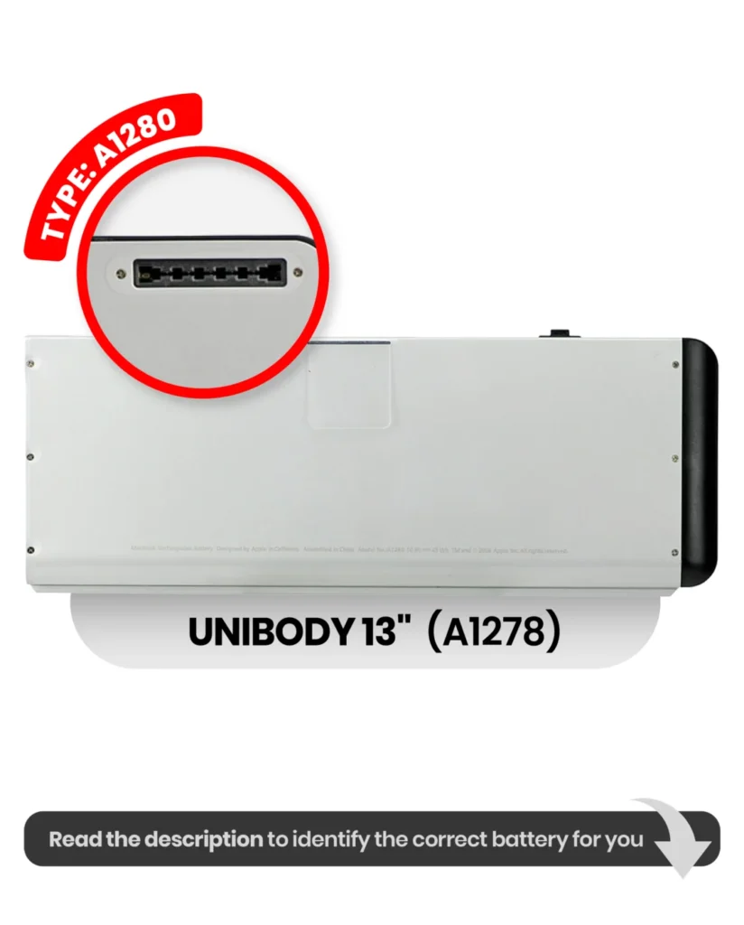 Battery (A1280) For MacBook 13" A1278 (2008)