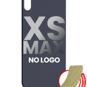 Back Glass With 3M Adhesive For iPhone XS Max (No Logo / Large Camera Hole) (Space Gray)