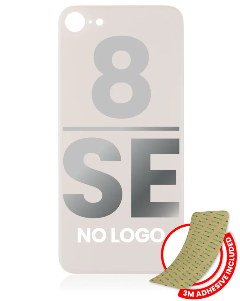 Back Glass With 3M Adhesive For iPhone 8 / SE (2020) (No Logo / Large Camera Hole) (Gold)