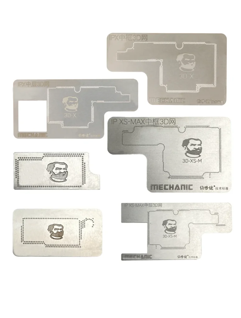3D Stencils Set For iPhone X / XS / XS Max (Mechanic)