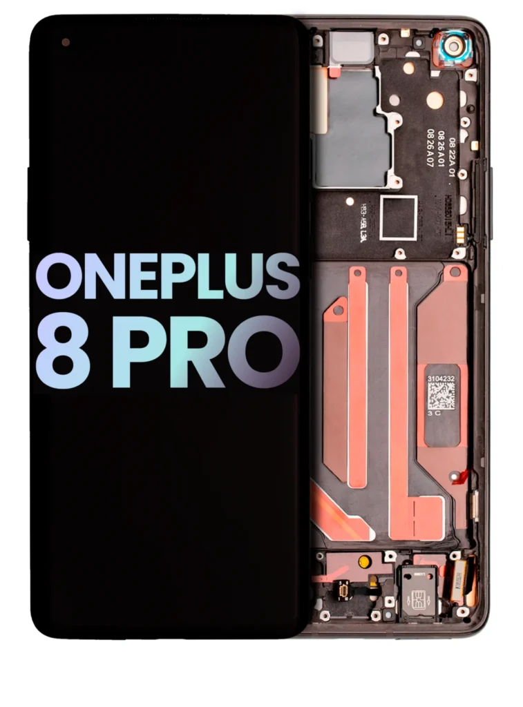 OLED Assembly With Frame For OnePlus 8 Pro (Genuine OEM) (Onyx Black)