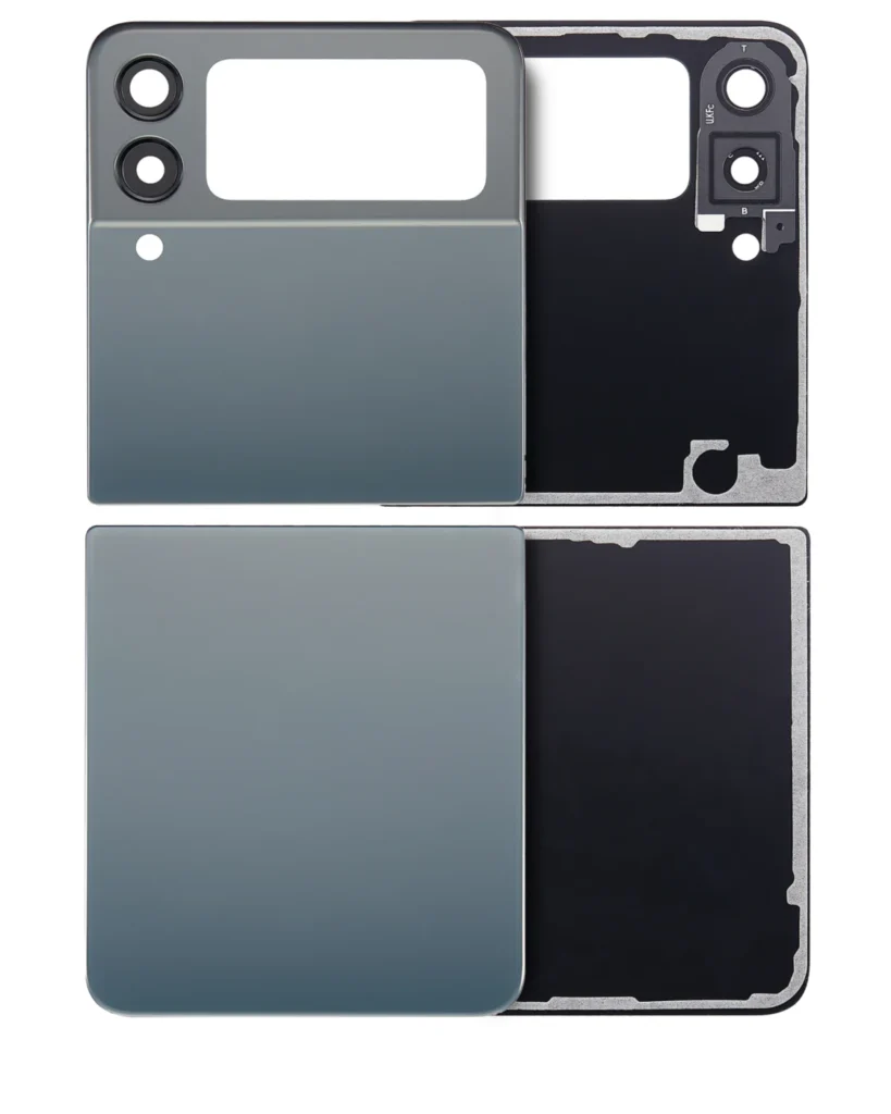 Top & Bottom Back Cover Glass With Camera Lens For Samsung Galaxy Z Flip 3 5G (Aftermarket Plus) (Green)