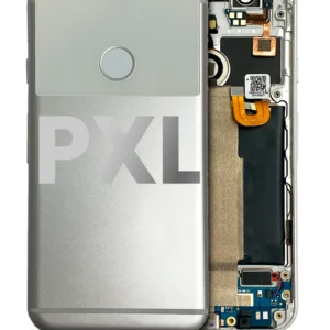 Back Housing W/ Small Components Pre-Installed For Google Pixel (Used OEM Pull: Grade A) (White)