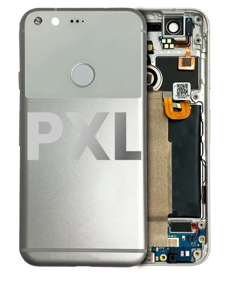 Back Housing W/ Small Components Pre-Installed For Google Pixel (Used OEM Pull: Grade A) (White)