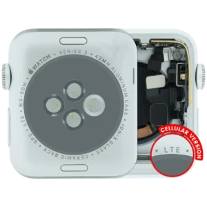Housing Assembly Compatible For Watch Series 3 (42MM) (Used OEM Pull: Grade A) (Cellular Version) (Aluminum / Silver)