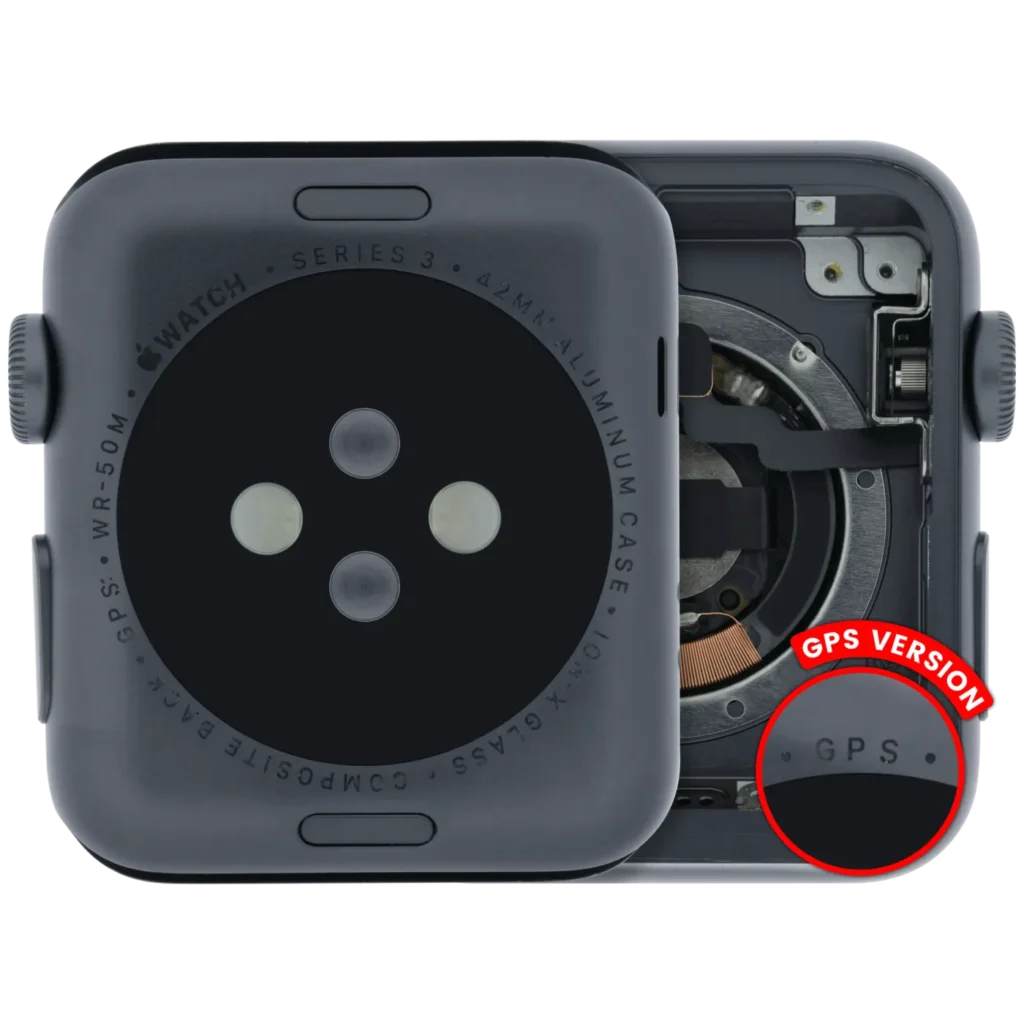 Housing Assembly Compatible For Watch Series 3 (42MM) (Used OEM Pull: Grade A) (GPS Version) (Aluminum / Space Black)