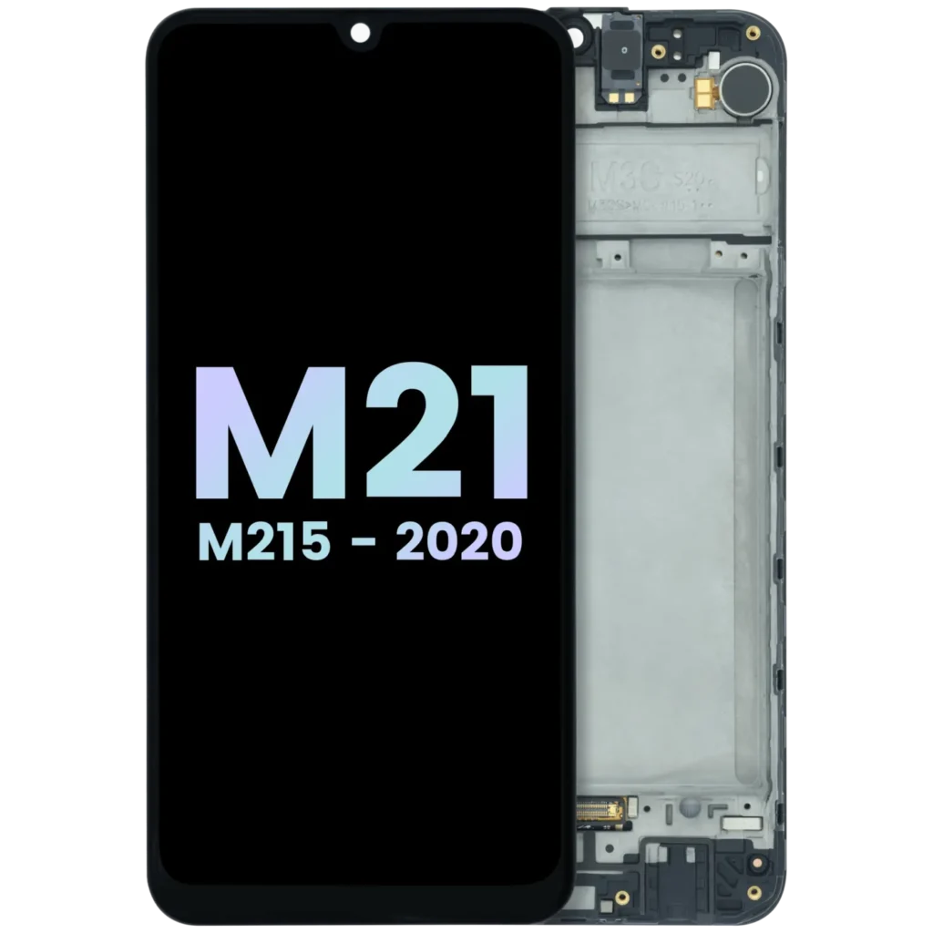 OLED Assembly With Frame Compatible For Samsung Galaxy M21 (SM-M215) (Service Pack) (Black)