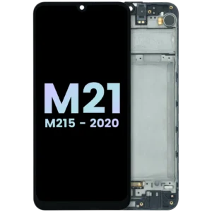 OLED Assembly With Frame Compatible For Samsung Galaxy M21 (SM-M215) (Service Pack) (Black)