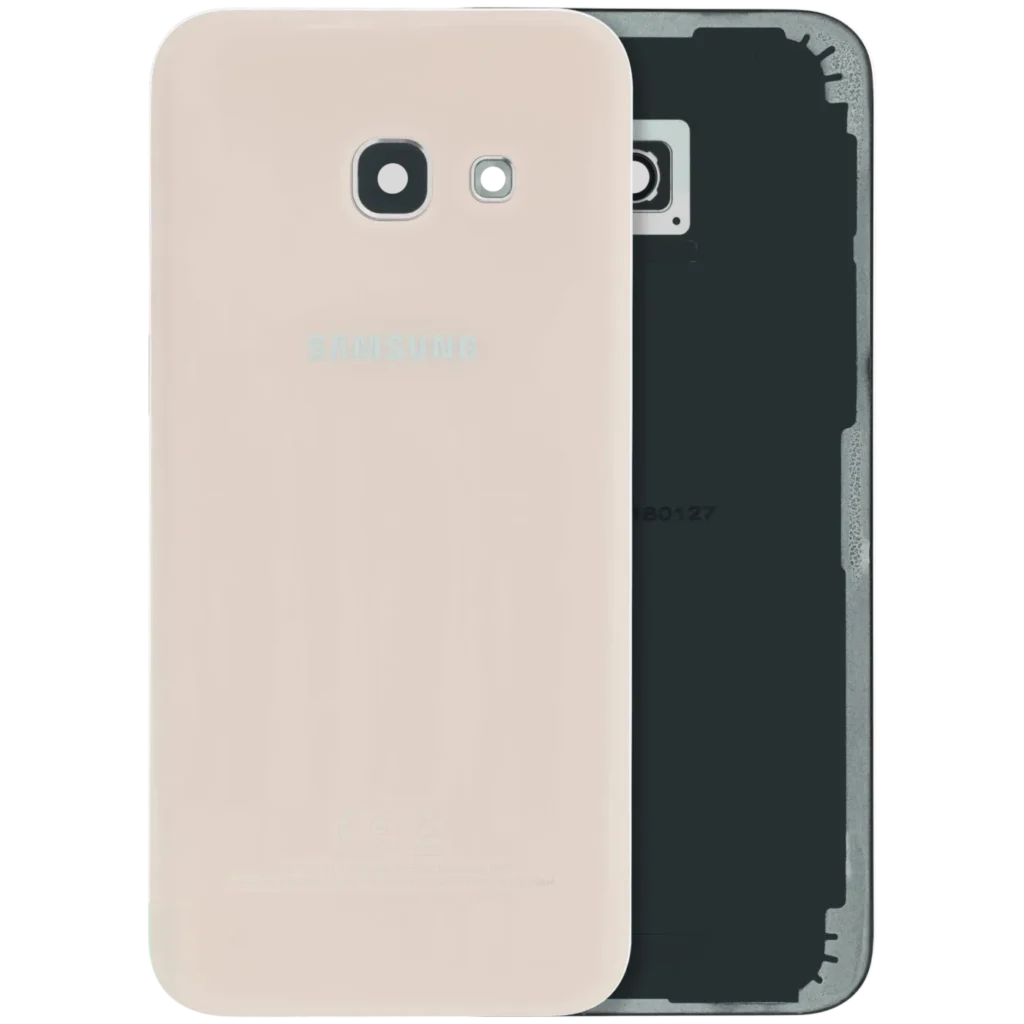 Back Cover Glass With Camera Lens For Samsung Galaxy A3 (A320 / 2017) (Service Pack) (Pink)