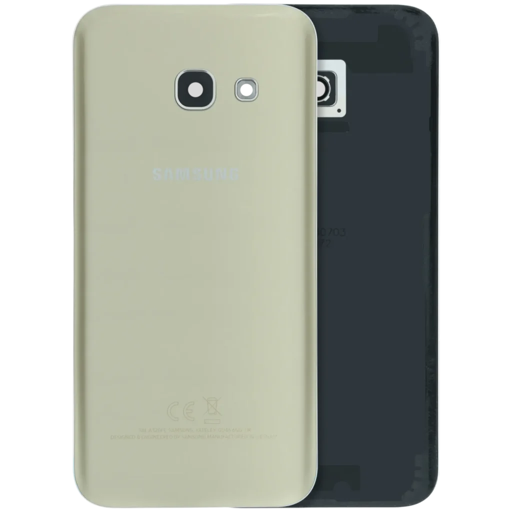 Back Cover Glass With Camera Lens For Samsung Galaxy A3 (A320 / 2017) (Service Pack) (Gold)