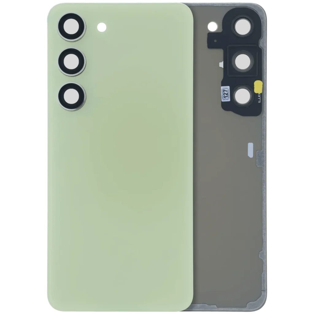 Back Cover Glass With Camera Lens For Samsung Galaxy S23 (Service Pack) (Lime)