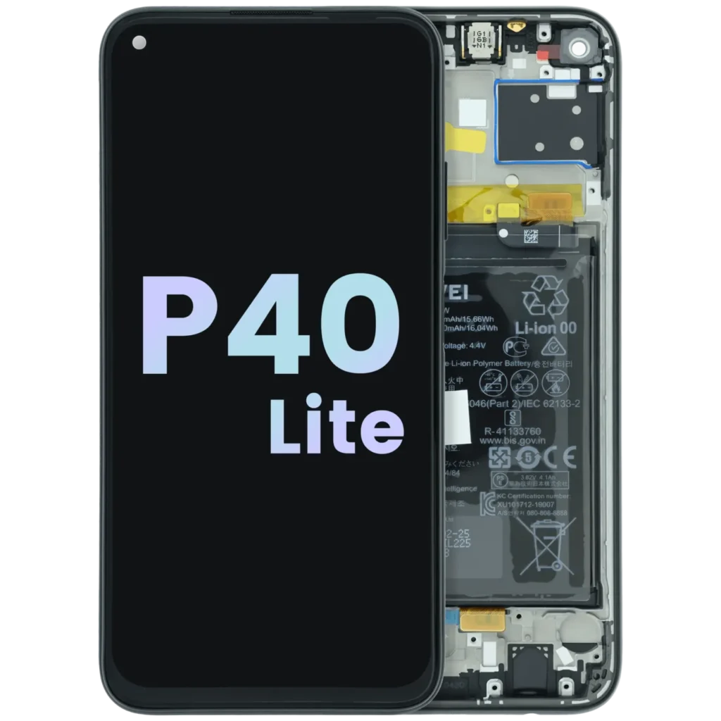OLED Assembly With Frame For Huawei P40 Lite (JNY-L21A / 2020) (Huawei Genuine) (Black)
