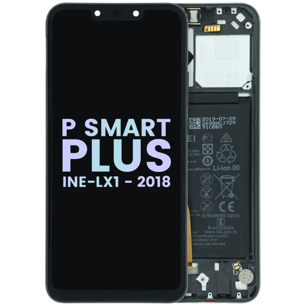 OLED Assembly With Frame For Huawei P Smart Plus (INE-LX1 / 2018) (Huawei Genuine) (Black)