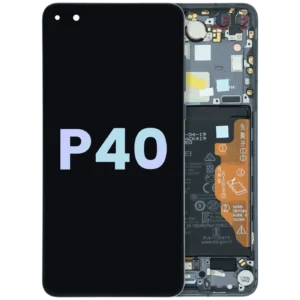 OLED Assembly With Frame For Huawei P40 (ANA-NX9 / 2020) (Huawei Genuine) (Black)