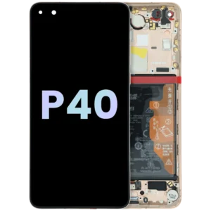 OLED Assembly With Frame For Huawei P40 (ANA-NX9) (Huawei Genuine) (Gold)