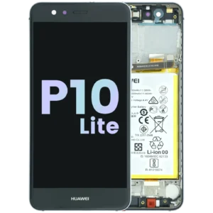 LCD Assembly With Frame For Huawei P10 Lite (WAS-LX1) (Huawei Genuine) (Black)