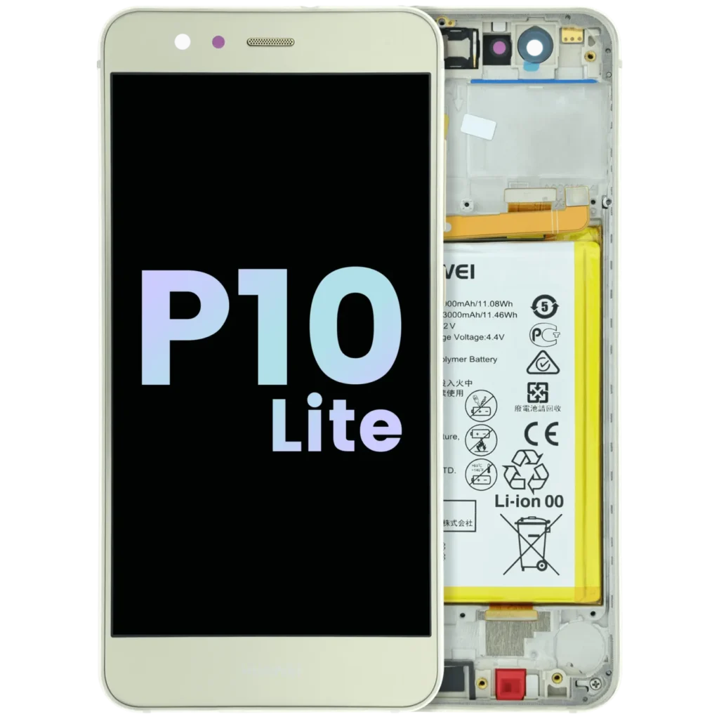 LCD Assembly With Frame For Huawei P10 Lite (WAS-LX1) (Huawei Genuine) (Gold)
