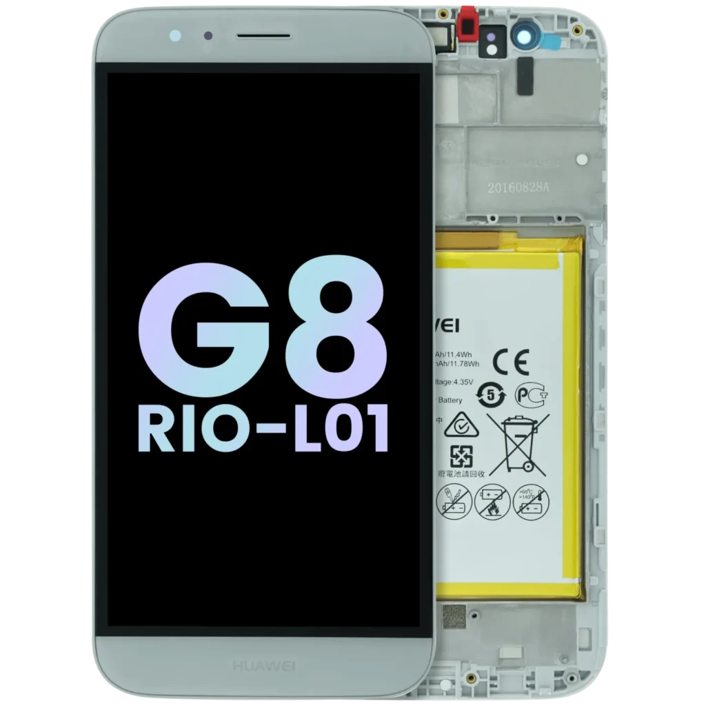 LCD Assembly With Frame For Huawei G8 RIO-L01 (Huawei Genuine) (White)