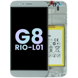 LCD Assembly With Frame For Huawei G8 RIO-L01 (Huawei Genuine) (White)
