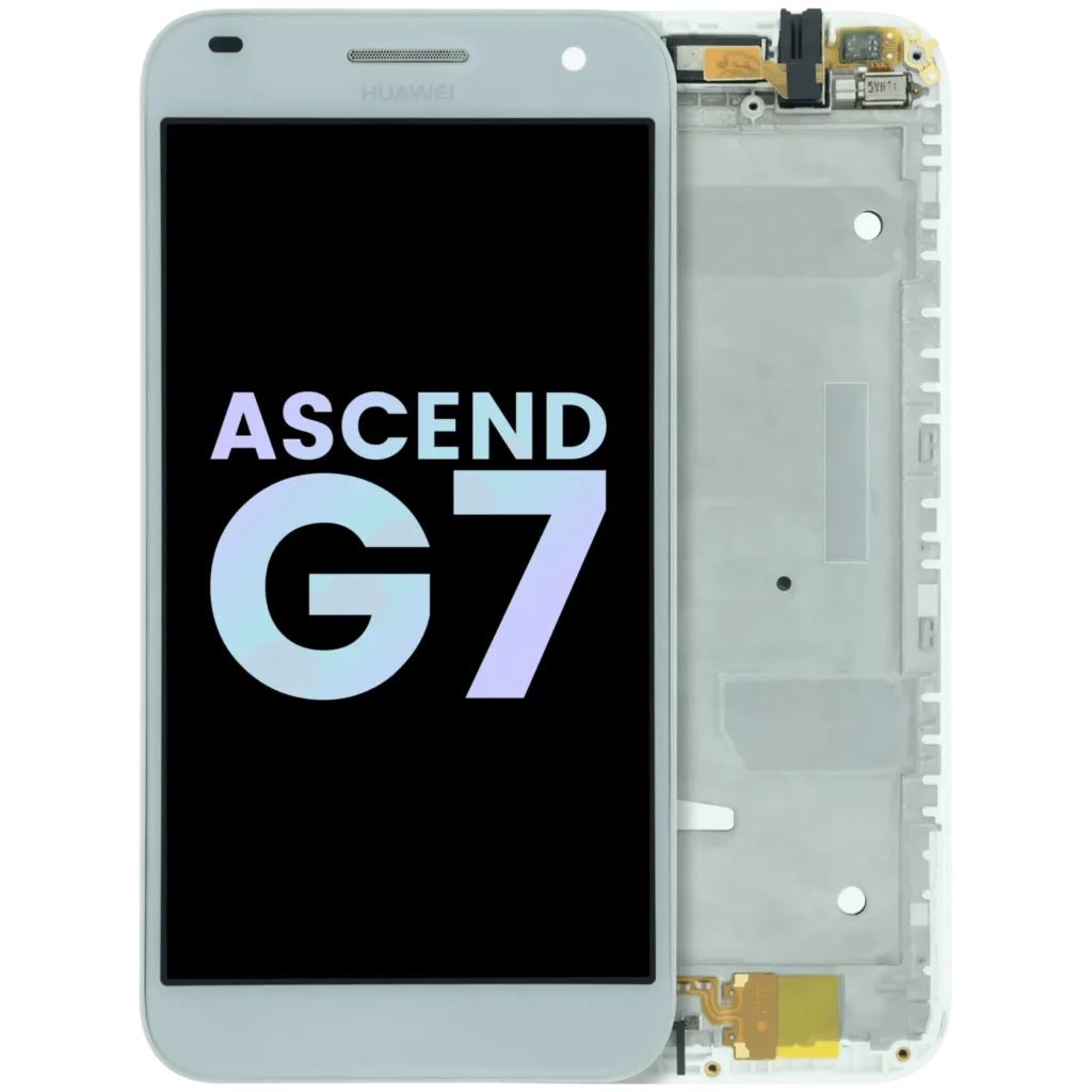 LCD Assembly With Frame For Huawei Ascend G7 G7-L01 (Huawei Genuine) (White)