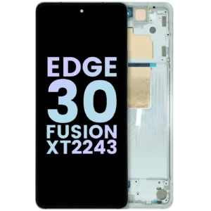 OLED Assembly With Frame For Motorola Edge 30 Fusion XT2243 (Genuine OEM) (White)