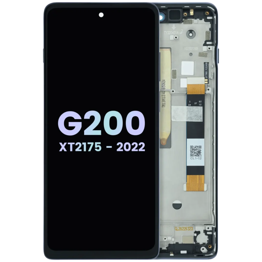LCD Assembly With Frame For Motorola Moto G200 XT2175 (Genuine OEM) (Blue)