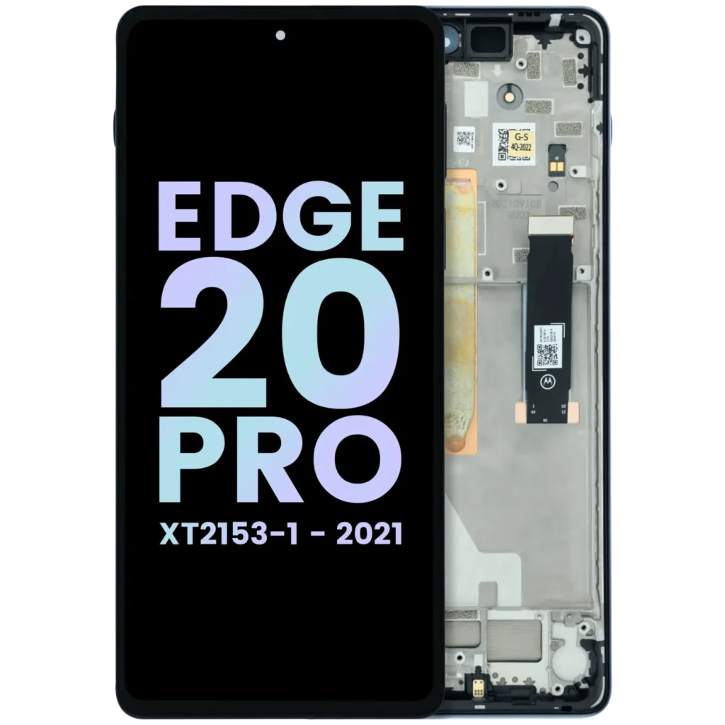 OLED Assembly With Frame For Motorola Edge 20 Pro XT2153 (Genuine OEM) (Midnight Blue)