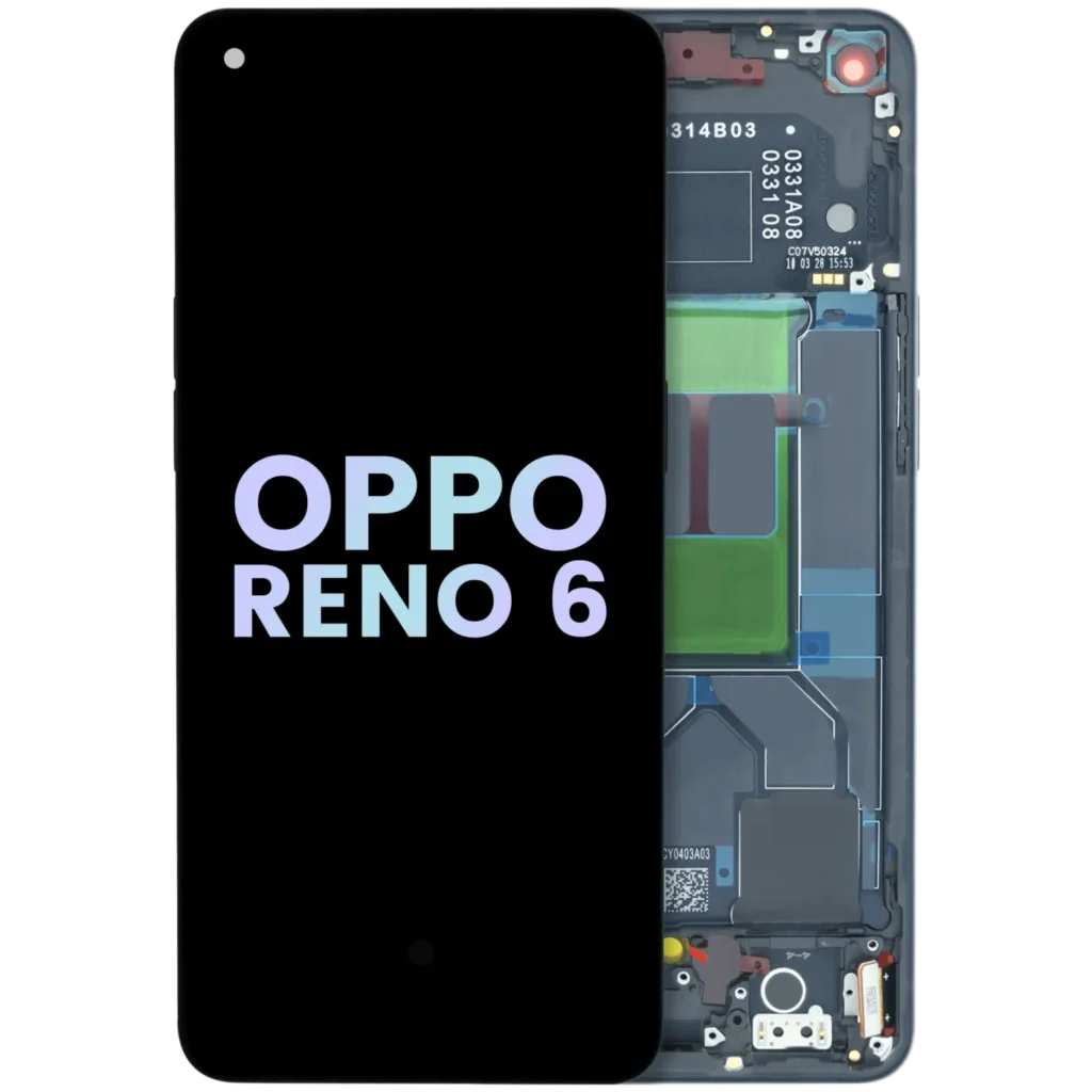 OLED Assembly With Frame For Oppo Reno 6 5G (Genuine) (Black)