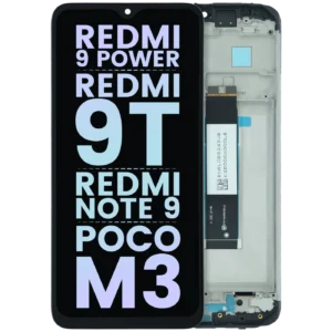 LCD Assembly With Frame For Xiaomi Redmi 9 Power/ Redmi 9T / Redmi Note 9 4G / Poco M3 (Genuine) (Black)