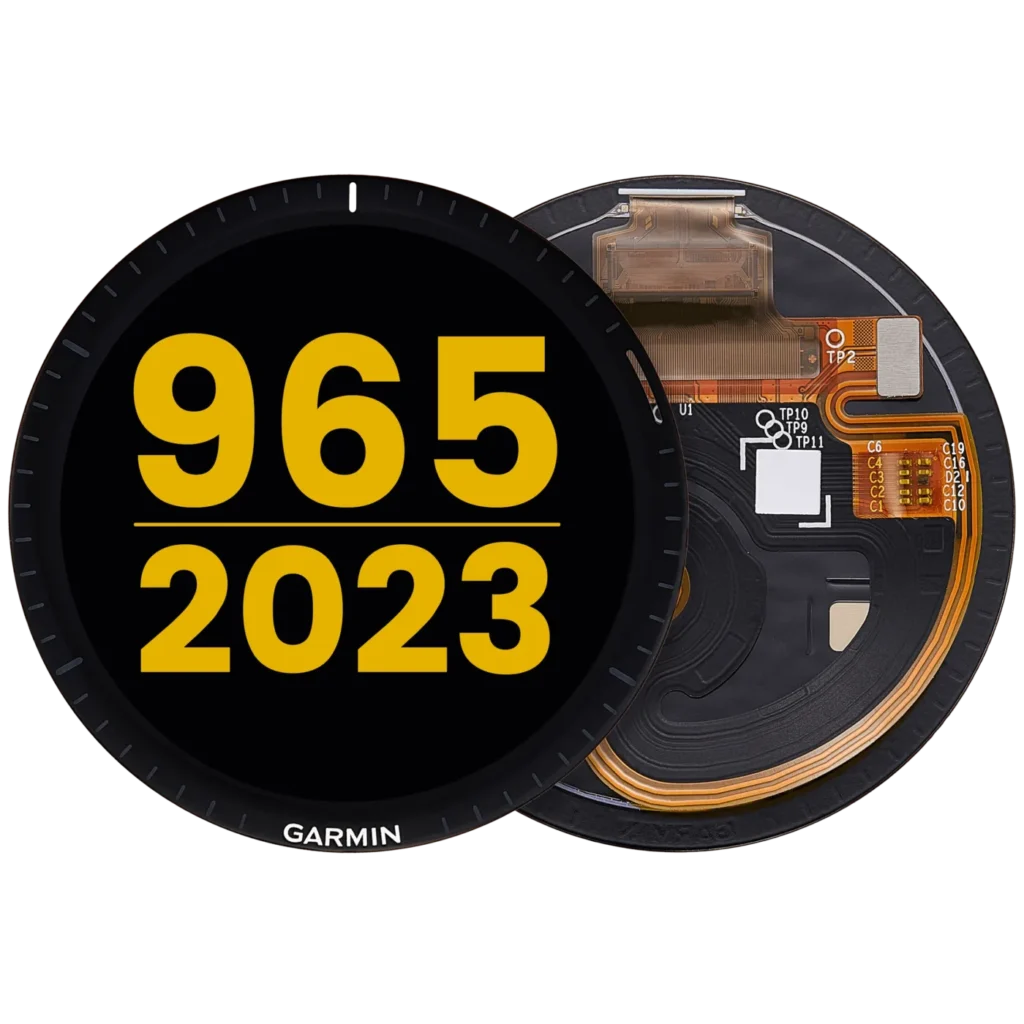 OLED Assembly Without Frame For Garmin Forerunner 965 (2023) (Premium) (Black)