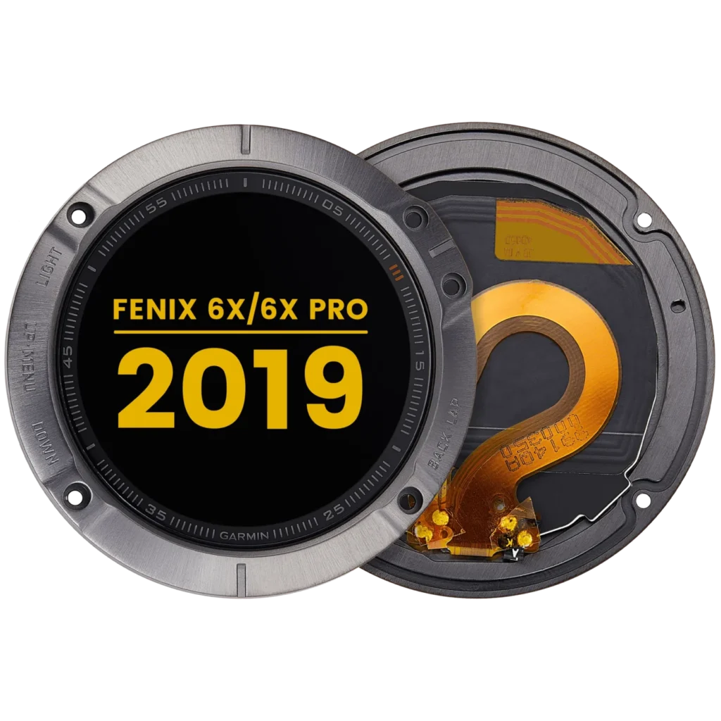 LCD Assembly With Frame For Garmin Fenix 6X / 6X Pro (2019) (Premium) (Black)
