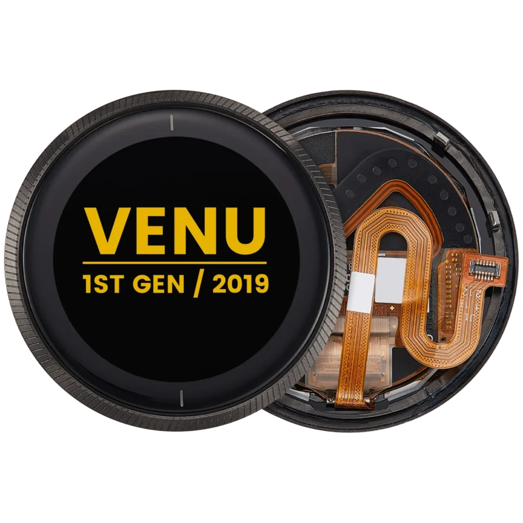 OLED Assembly With Frame For Garmin Venu 1st Gen (2019) (Premium) (Black)