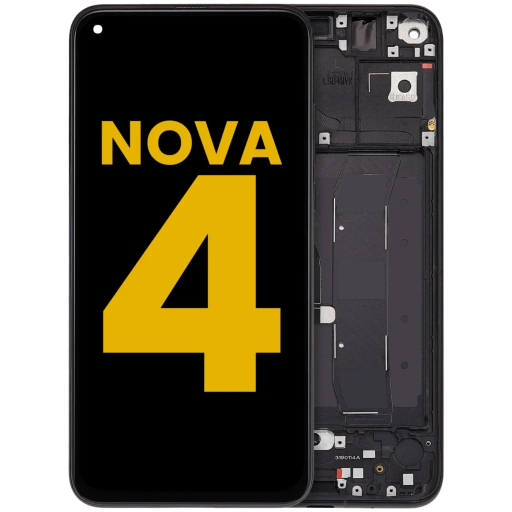 LCD Assembly With Frame For Huawei Nova 4 (2018) (Refurbished) (Black)