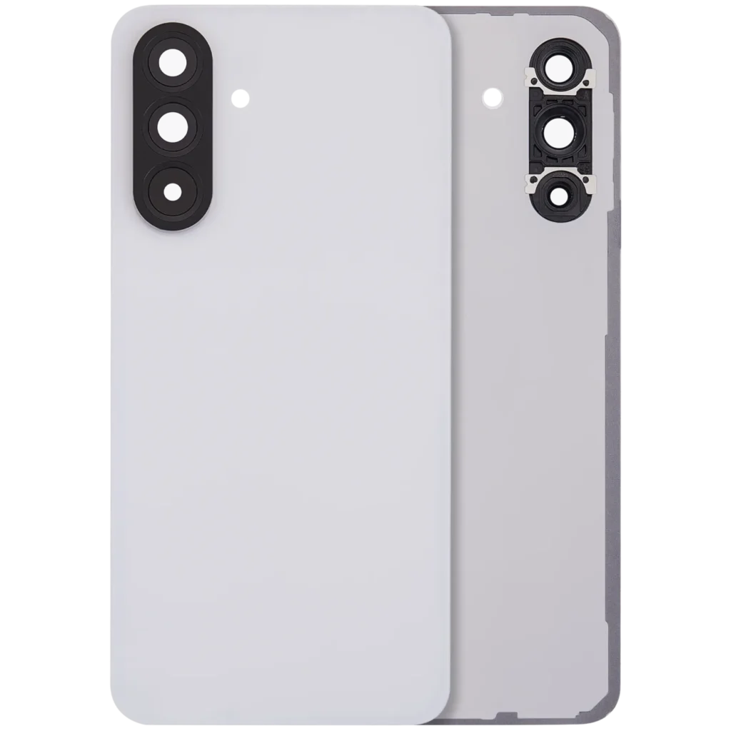 Back Cover Glass With Camera Lens For Samsung Galaxy A56 5G (A566 / 2025) (No Logo) (Aftermarket Plus) (Lightgray)